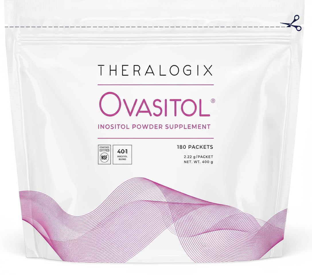 Theralogix Ovasitol Inositol Powder Packets - 90-Day Supply - Myo-Inositol & D-Chiro Inositol for Hormone Balance & Ovarian Function Support - FENGGESTORE20
