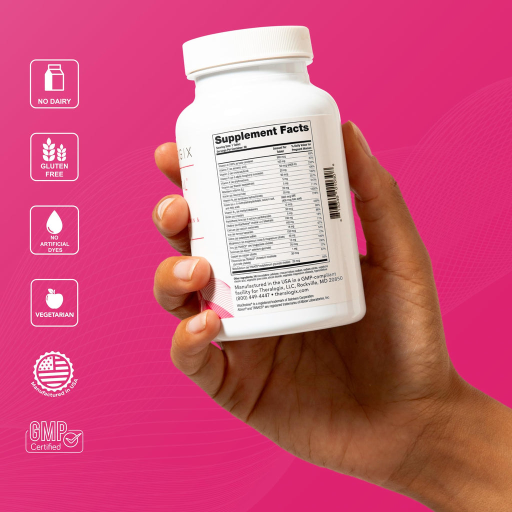 Theralogix TheraNatal Core Preconception Vitamin Supplement - 90-Day Supply - Prenatal Vitamins & Fertility Supplement for Women with Folate, Vitamin D3 - FENGGESTORE20