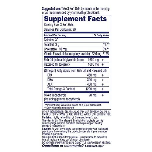 TheraTears Omega 3 Supplement, 1200mg, 90 ct (Pack of 1) - FENGGESTORE20