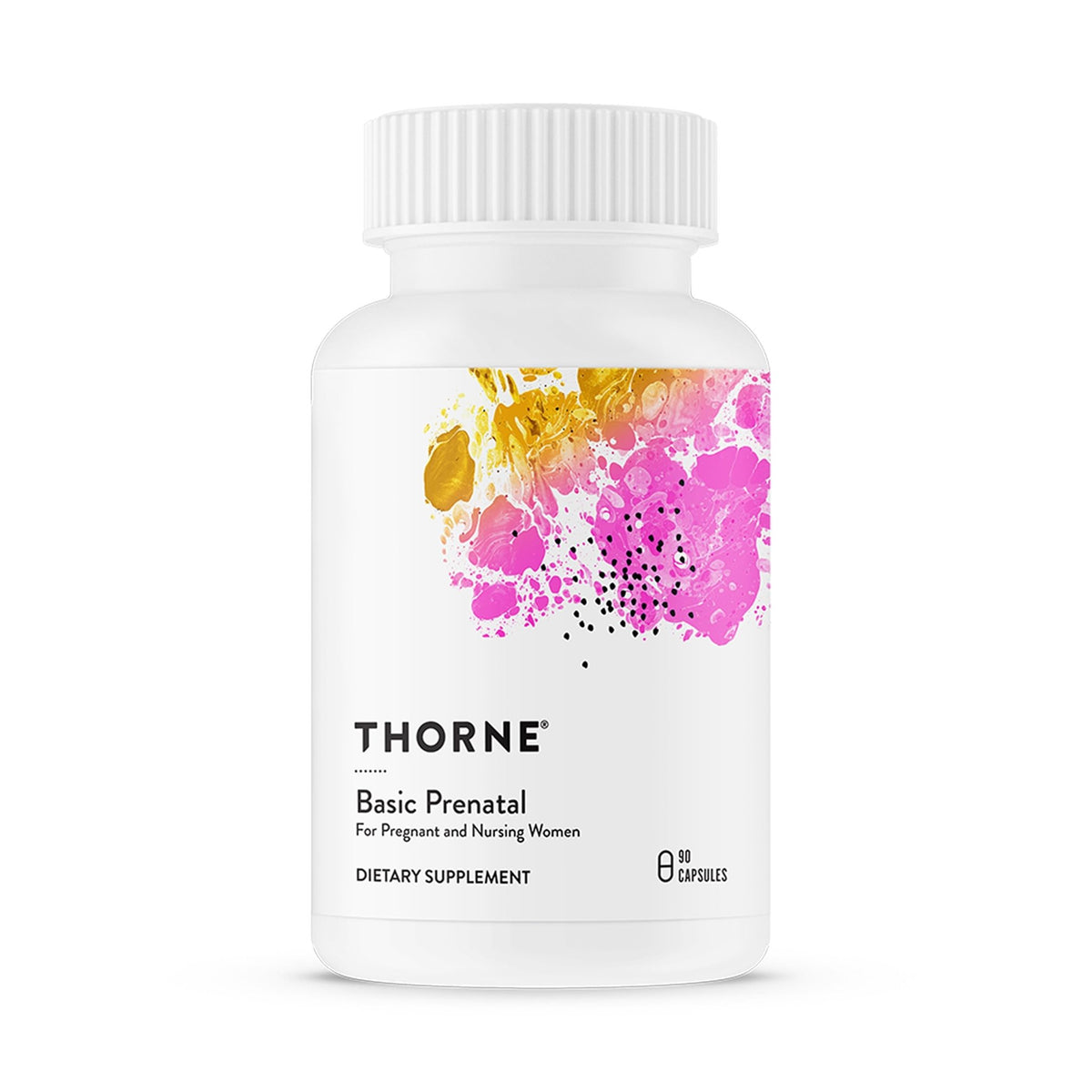 THORNE - Basic Prenatal - Well-Researched Folate Multi for Pregnant & Nursing Women - Includes 18 Vitamins & Minerals, Plus Choline - Third-Party Certified - FENGGESTORE20