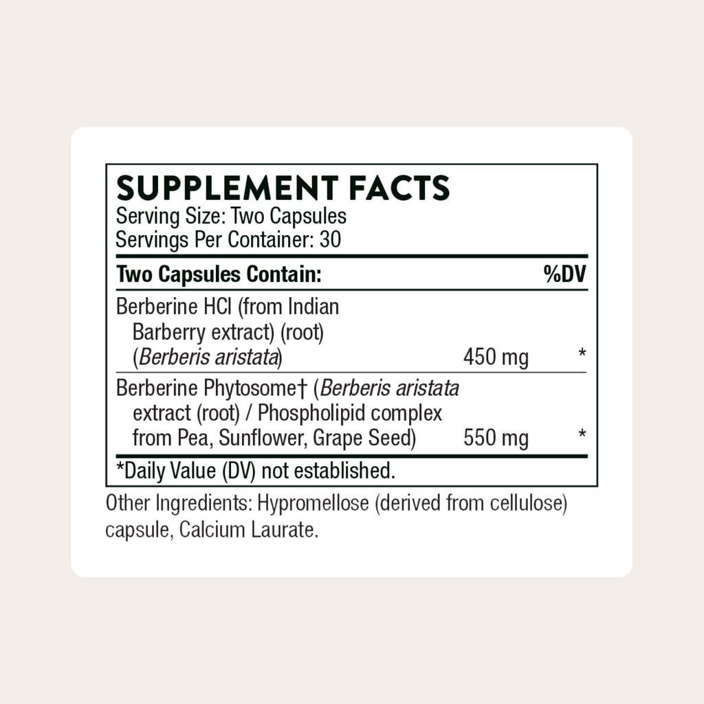 THORNE - Berberine - Dual Action Formula with Phytosome Plus Botanical Extract - Support Heart Health, Immune System - FENGGESTORE20