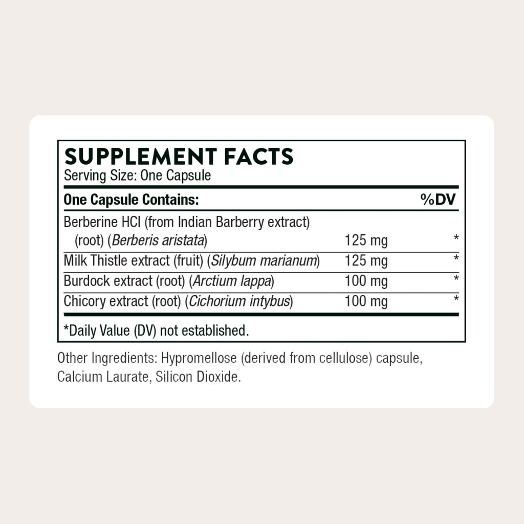 THORNE - Liver Cleanse - Milk Thistle & Berberine Supplement with Burdock & Chicory Extracts - Herbal Blend Supports the Liver’s Natural Detoxification Function - FENGGESTORE20