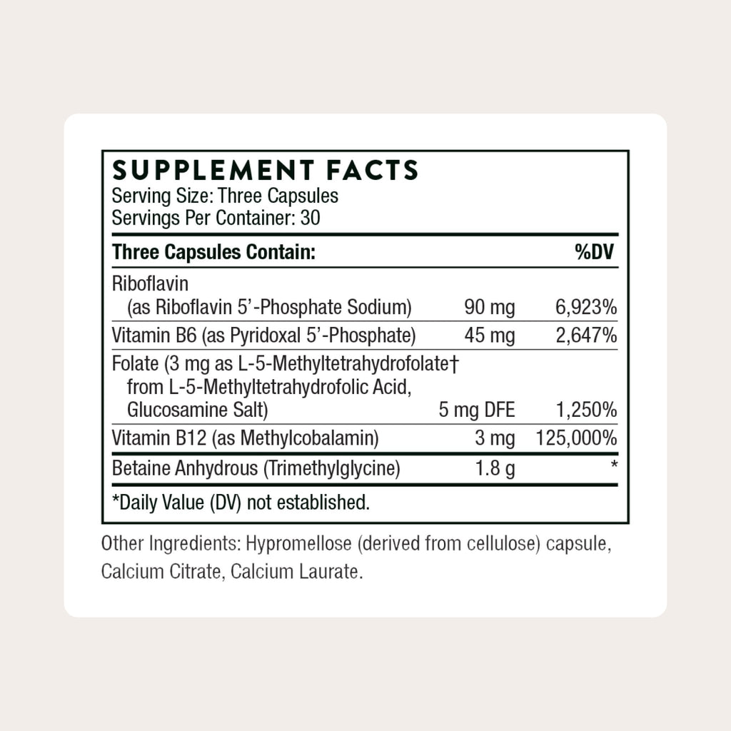 THORNE - Methyl-Guard Plus - Active Folate (5-MTHF) with Vitamins B2, B6 & B12 - Supports Methylation & Healthy Level of Homocysteine - FENGGESTORE20
