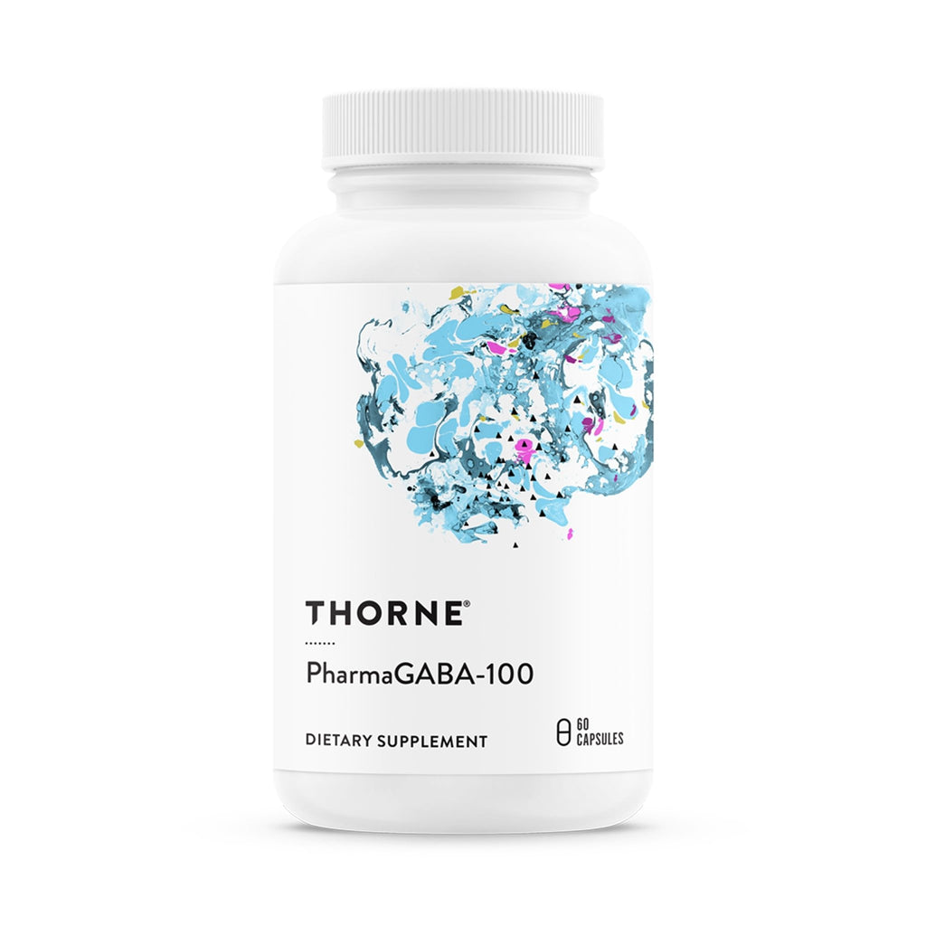 THORNE - PharmaGABA-100 - GABA Supplement - 100 mg Natural Source Gamma-Aminobutyric Acid - FENGGESTORE20