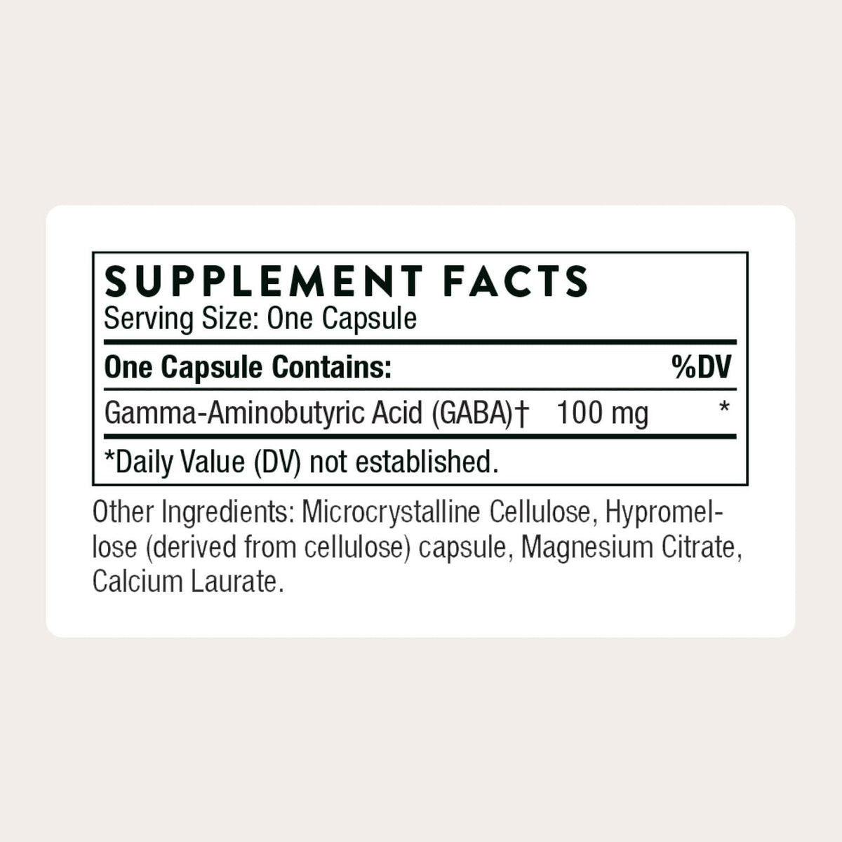 THORNE - PharmaGABA-100 - GABA Supplement - 100 mg Natural Source Gamma-Aminobutyric Acid - FENGGESTORE20