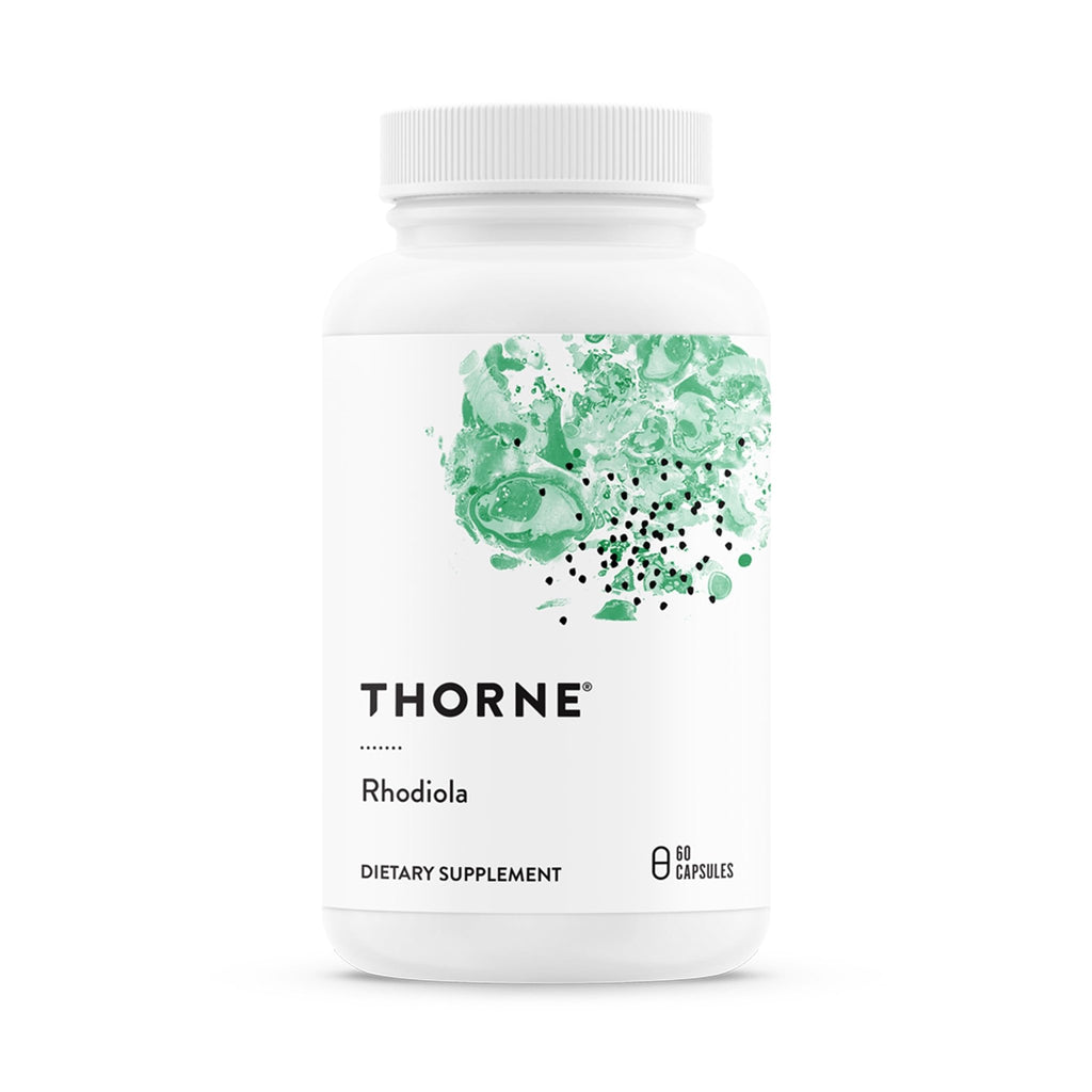 Thorne Rhodiola - Botanical Supplement for Stress Relief - Enhances Sleep, and Mental Focus - 60 Capsules - FENGGESTORE20