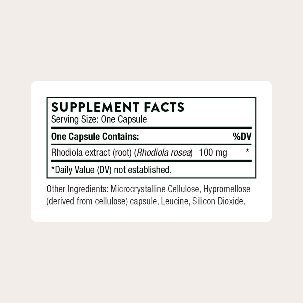 Thorne Rhodiola - Botanical Supplement for Stress Relief - Enhances Sleep, and Mental Focus - 60 Capsules - FENGGESTORE20