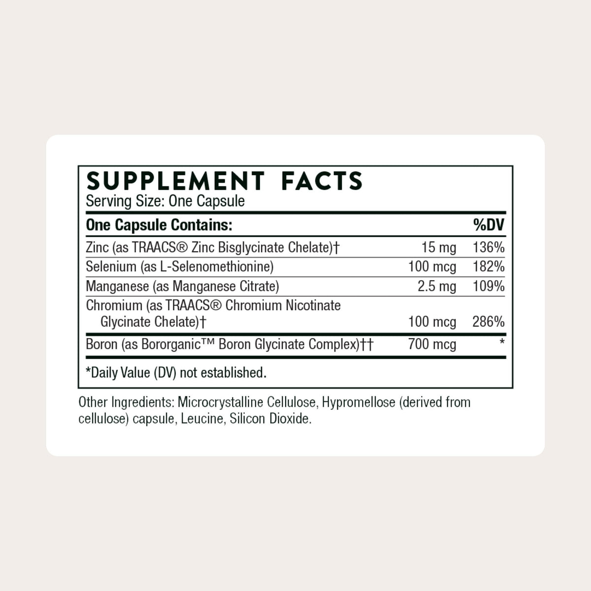 THORNE - Trace Minerals - Optimally Absorbed, Chelated Mineral Supplement with Zinc, Boron, Selenium, Chromium & Manganese - Third-Party Certified - FENGGESTORE20