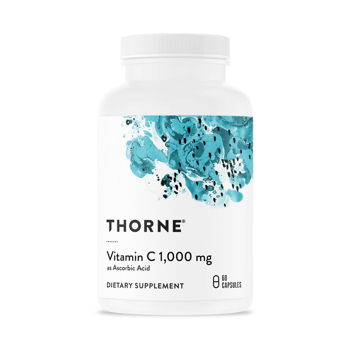 THORNE - Vitamin C 1,000 mg Supplement - Supports Healthy Immune Function & Collagen Formation - Provides Antioxidant Benefits* - Third-Party Certified - Gluten, Dairy & Soy-Free - 60 Capsules - FENGGESTORE20