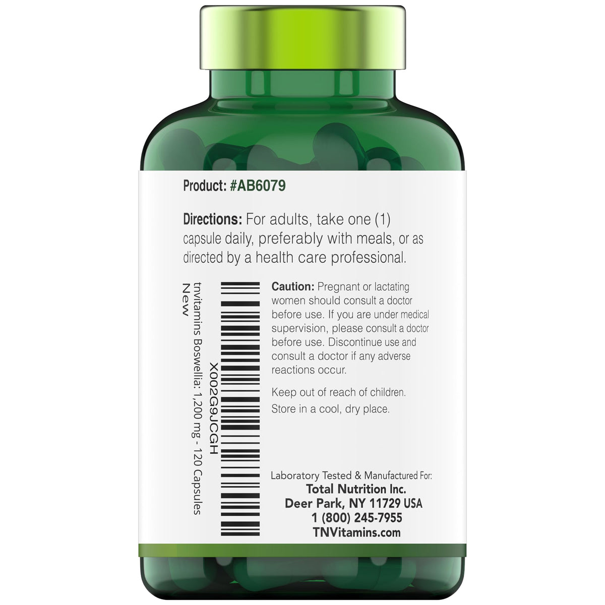 tnvitamins Boswellia Extract Capsules, 120 Count | 1,200 mg Per Capsule | 65% Boswellic Acids + 10:1 Concentrated Extract | Boswellia Serrata - FENGGESTORE20