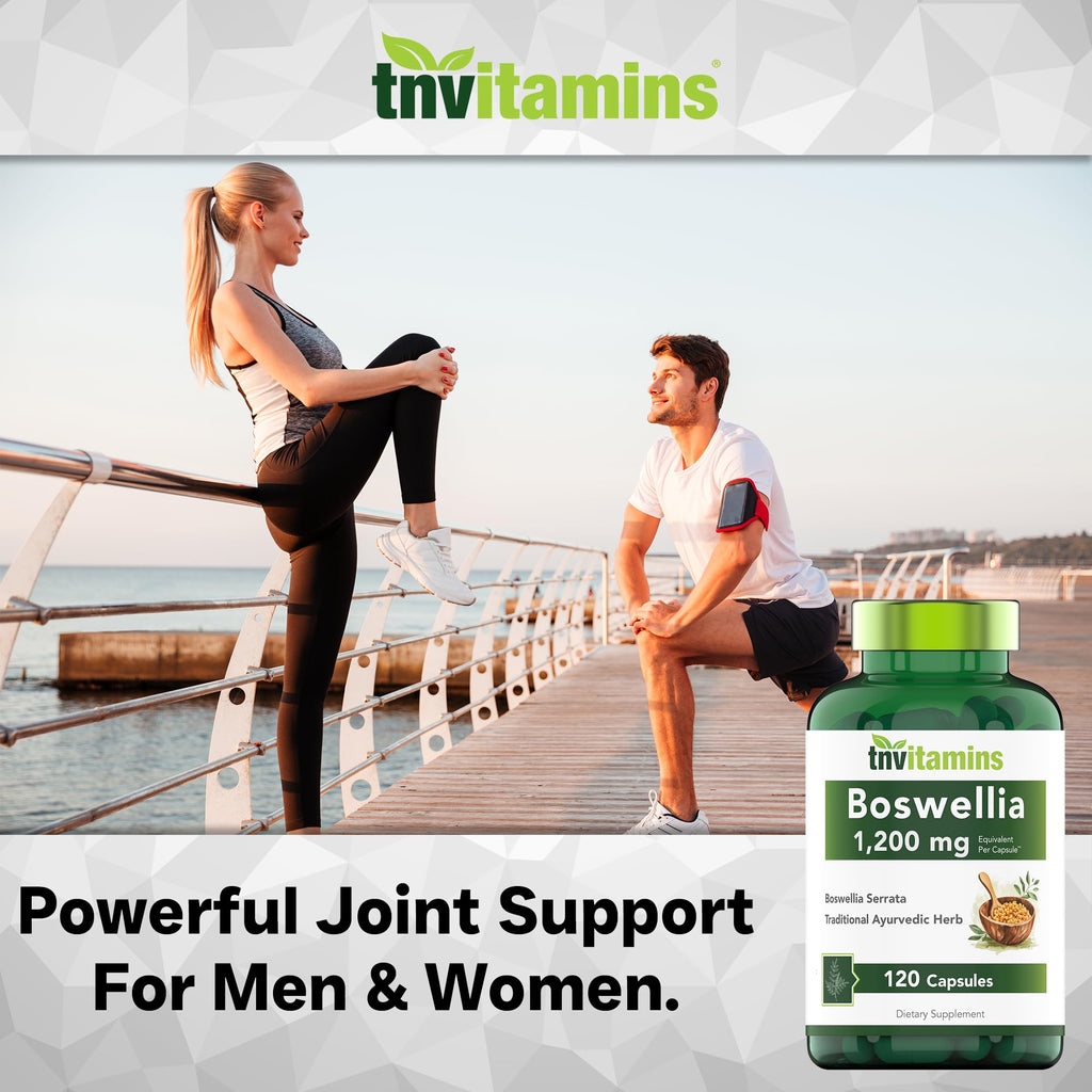 tnvitamins Boswellia Extract Capsules, 120 Count | 1,200 mg Per Capsule | 65% Boswellic Acids + 10:1 Concentrated Extract | Boswellia Serrata - FENGGESTORE20
