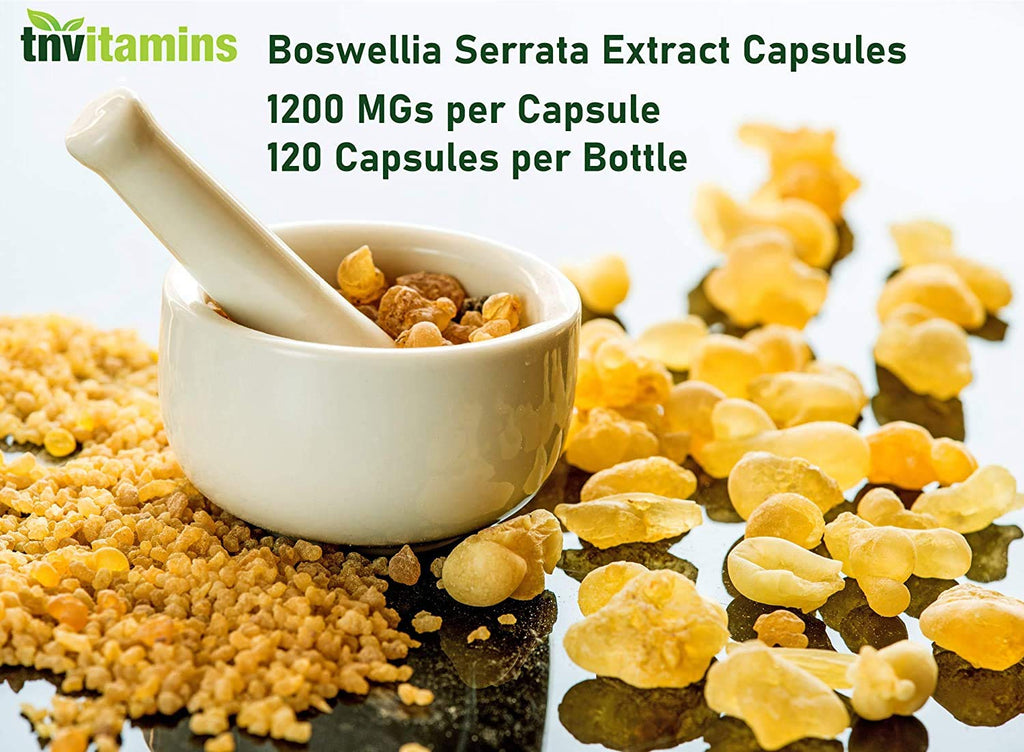 tnvitamins Boswellia Extract Capsules, 120 Count | 1,200 mg Per Capsule | 65% Boswellic Acids + 10:1 Concentrated Extract | Boswellia Serrata - FENGGESTORE20