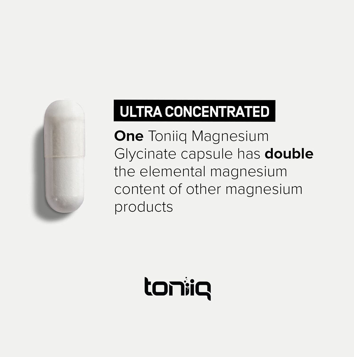 Toniiq 3,000mg Ultra High Strength Magnesium Glycinate - 20% Purified to Contain 600mg of Elemental Magnesium - Chelated and Bioavailable Magnesium - FENGGESTORE20
