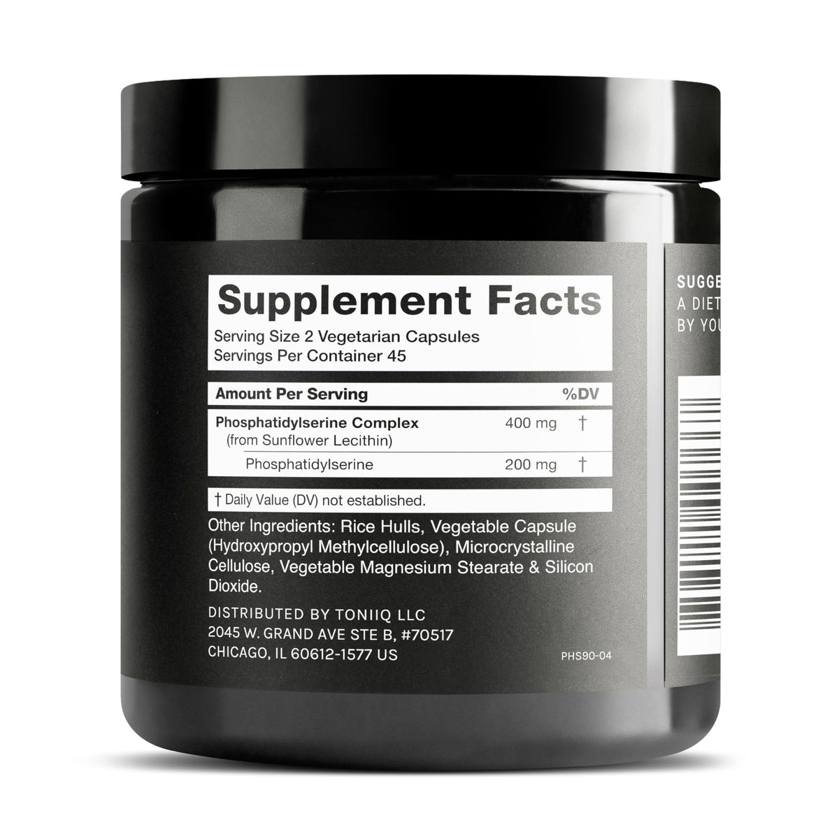 Toniiq Phosphatidylserine - 400mg Formula - World’s First 50% Purity - Highest Purity in the US - Soy Free Phosphatidylserine Supplement - FENGGESTORE20