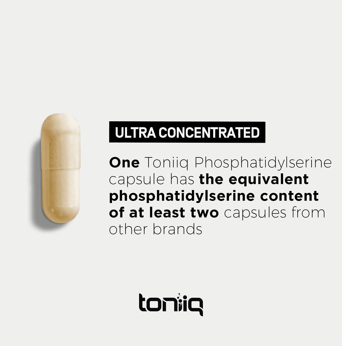 Toniiq Phosphatidylserine - 400mg Formula - World’s First 50% Purity - Highest Purity in the US - Soy Free Phosphatidylserine Supplement - FENGGESTORE20
