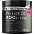 Toniiq Prebiotics and Probiotics – 200B CFU Synbiotic with Postbiotics IMMUSE® & ButyraGen® – 30 Strains for Gut & Digestive Health – Shelf-Stable - FENGGESTORE20