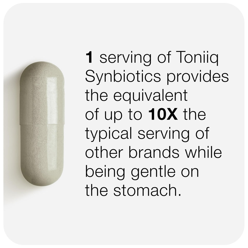 Toniiq Prebiotics and Probiotics – 200B CFU Synbiotic with Postbiotics IMMUSE® & ButyraGen® – 30 Strains for Gut & Digestive Health – Shelf-Stable - FENGGESTORE20