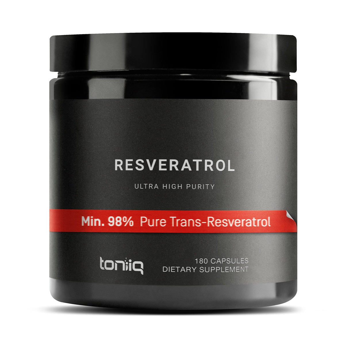 Toniiq Ultra High Purity Resveratrol Capsules - 98% Trans-Resveratrol - Highly Purified and Bioavailable - 180 Caps Reservatrol Supplement - FENGGESTORE20
