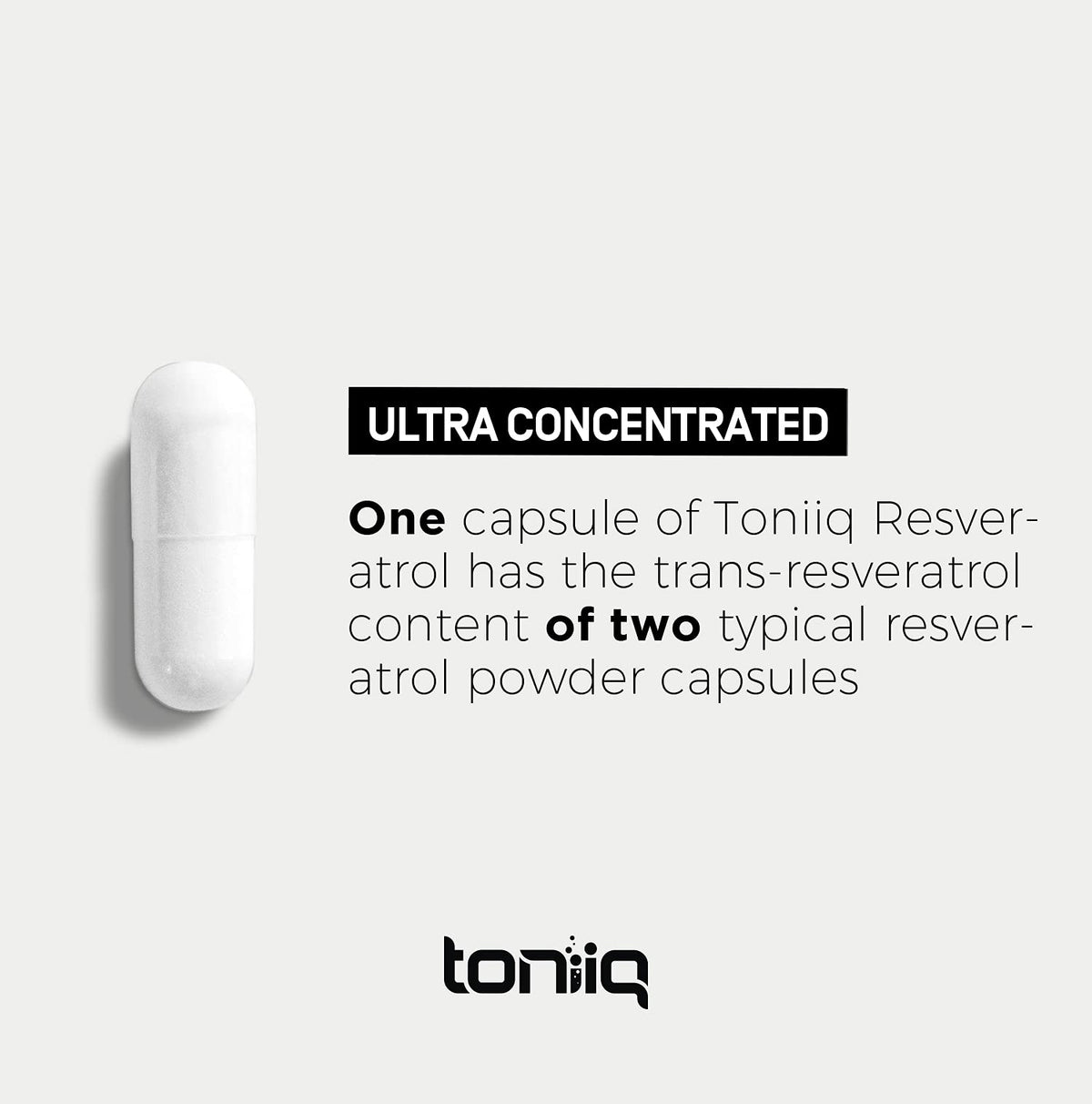Toniiq Ultra High Purity Resveratrol Capsules - 98% Trans-Resveratrol - Highly Purified and Bioavailable - 180 Caps Reservatrol Supplement - FENGGESTORE20