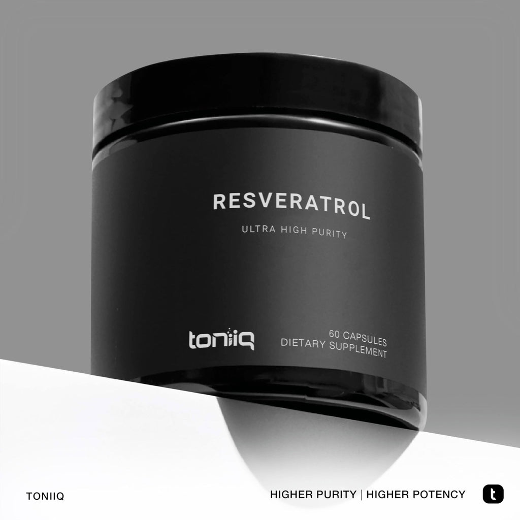 Toniiq Ultra High Purity Resveratrol Capsules - 98% Trans-Resveratrol - Highly Purified and Bioavailable - 60 Caps Reservatrol Supplement - FENGGESTORE20