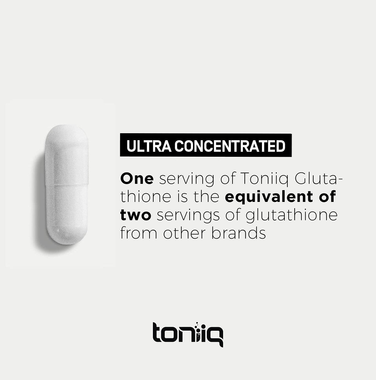 Toniiq Ultra High Strength Glutathione Capsules - 1000mg Concentrated Formula - 98%+ Highly Purified and Bioavailable - Non-GMO Fermentation - FENGGESTORE20
