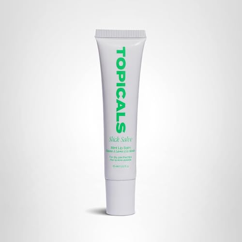 Topicals Slick Salve Mint Glossy Lip Balm | Soothes Discomfort, Strengthens Barrier and Provides Lasting Hydration & Relief | Vegan, Paraben-Free Formula with Hyaluronic Acid and Ceramides (0.5 Fl Oz) - FENGGESTORE20
