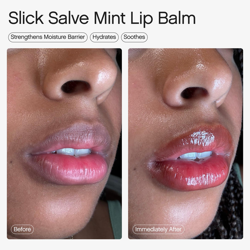 Topicals Slick Salve Mint Glossy Lip Balm | Soothes Discomfort, Strengthens Barrier and Provides Lasting Hydration & Relief | Vegan, Paraben-Free Formula with Hyaluronic Acid and Ceramides (0.5 Fl Oz) - FENGGESTORE20