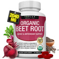 Toplux Organic Beet Root Powder Tablets - 2040mg Natural Nitric Oxide Beets to Support, Energy, Black Pepper Better Absorption, Non-GMO, for Men Women, 90 Tablets - FENGGESTORE20
