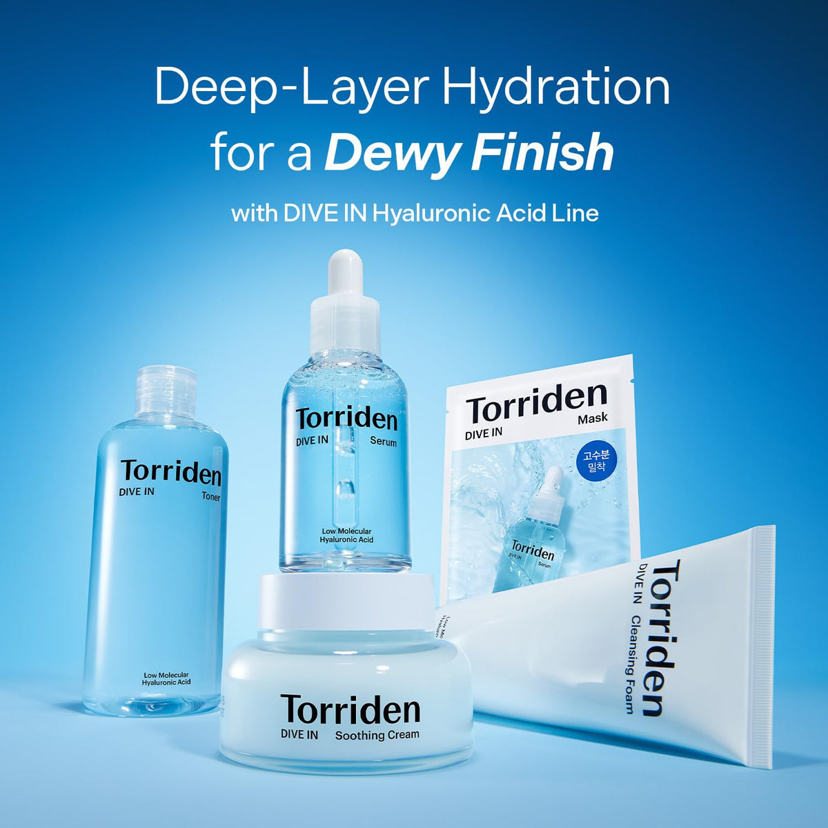 Torriden DIVE IN Hyaluronic Acid Serum for Deep Hydration | Korean K-Beauty Glass Skin Plump Glow - FENGGESTORE20