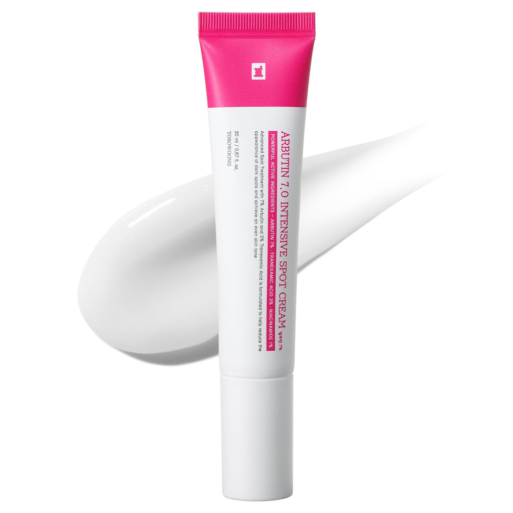 TOSOWOONG Arbutin 7% Intensive Spot Cream with 70,000ppm Arbutin, 3% Tranexamic Acid, 1% Niacinamide, Glutathione, Dark Spots - FENGGESTORE20