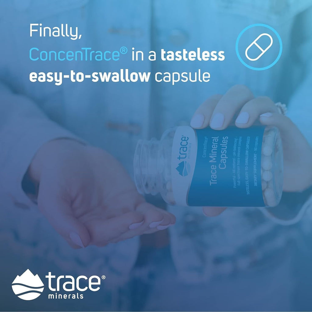 Trace Minerals ConcenTrace Trace Mineral Capsules - ConcenTrace Capsules for Overall Health - Bone Strength, Muscle Recovery & Energy Support - FENGGESTORE20