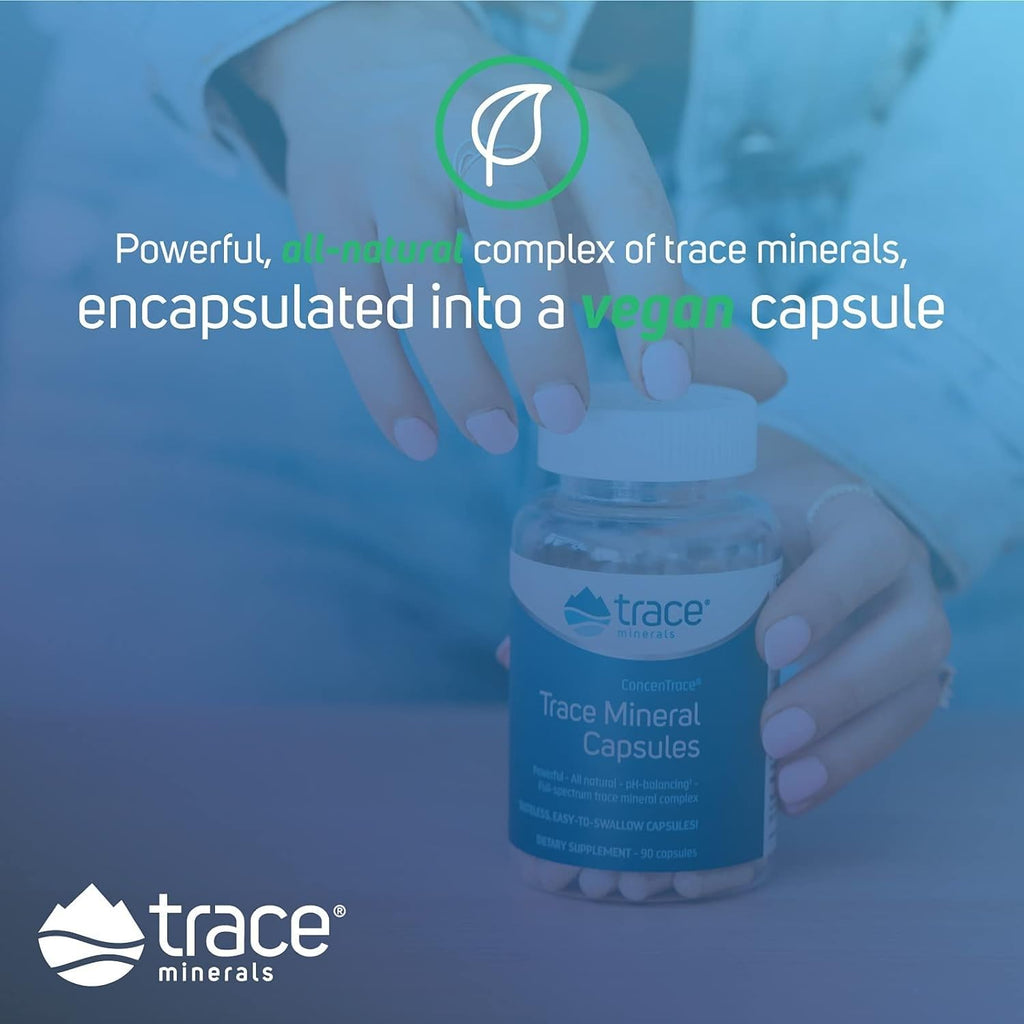 Trace Minerals ConcenTrace Trace Mineral Capsules - ConcenTrace Capsules for Overall Health - Bone Strength, Muscle Recovery & Energy Support - FENGGESTORE20