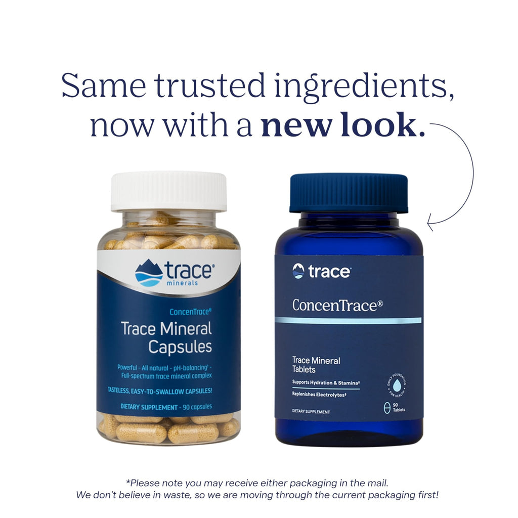 Trace Minerals ConcenTrace Trace Mineral Capsules - ConcenTrace Capsules for Overall Health - Bone Strength, Muscle Recovery & Energy Support - FENGGESTORE20