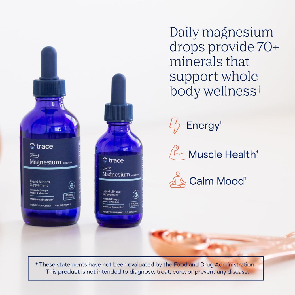 Trace Minerals Ionic Magnesium - Liquid Ionic Magnesium to Support Immune, Brain & Heart Health - Supplement to Aid Energy & Vitality - FENGGESTORE20