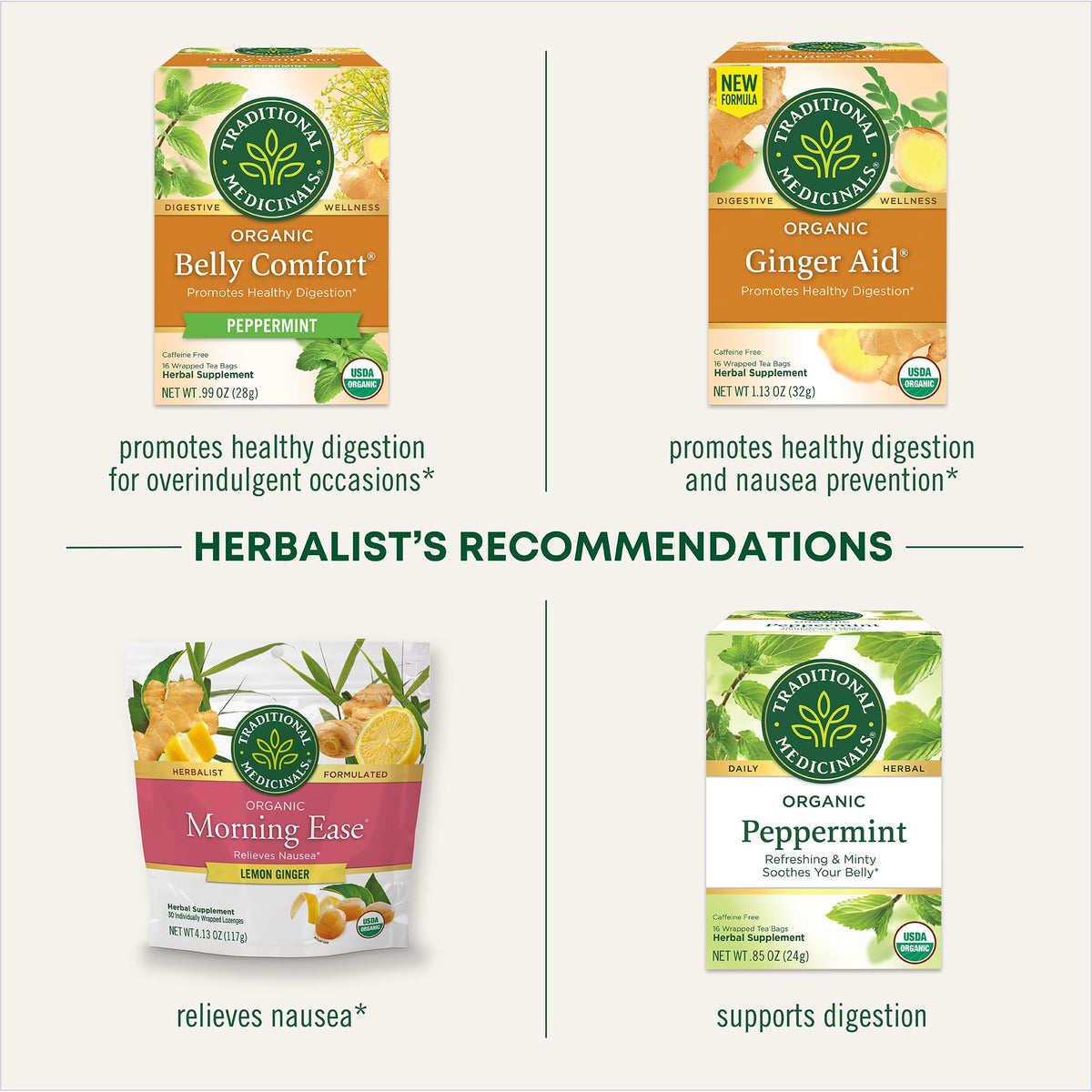Traditional Medicinals Organic, Belly Comfort Lozenges, Lemon Ginger - Supports Nausea Relief and Occasional Indigestion - Non-GMO, Stimulant-Free - FENGGESTORE20