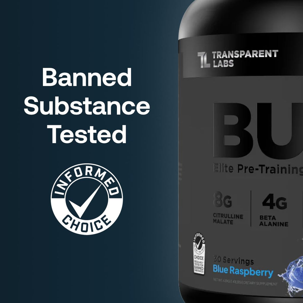 Transparent Labs Bulk Black Pre Workout - Clinically Dosed, Sugar Free Preworkout for Men and Women with Beta Alanine Powder, Citrulline Malate - FENGGESTORE20