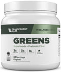 Transparent Labs Prebiotic Greens - Superfood Powder & Antioxidants Supplement with Organic Spirulina, Chloerra, Acacia, & Green Banana Powder - 30 Servings, Unflavored - FENGGESTORE20