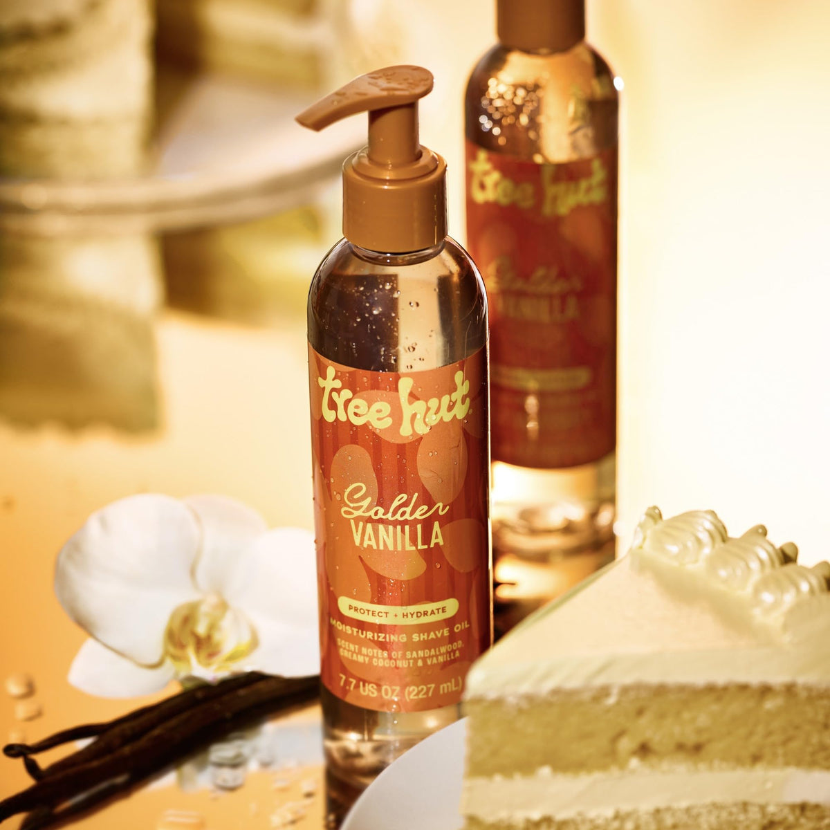 Tree Hut Golden Vanilla Moisturizing Shave Oil, Hydrating & Nourishing Shave with Shea Butter & Natural Oils, Helps Prevent Bumps & Irritation - FENGGESTORE20