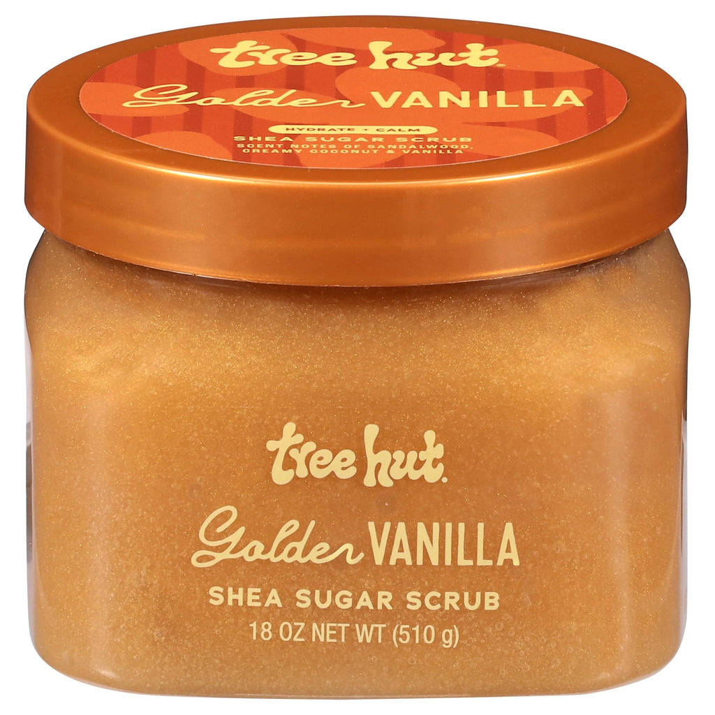 Tree Hut Golden Vanilla Shea Sugar Scrub, Exfoliating, Hydrating & Moisturizing Body Scrub with Shea Butter & Natural Oils - FENGGESTORE20