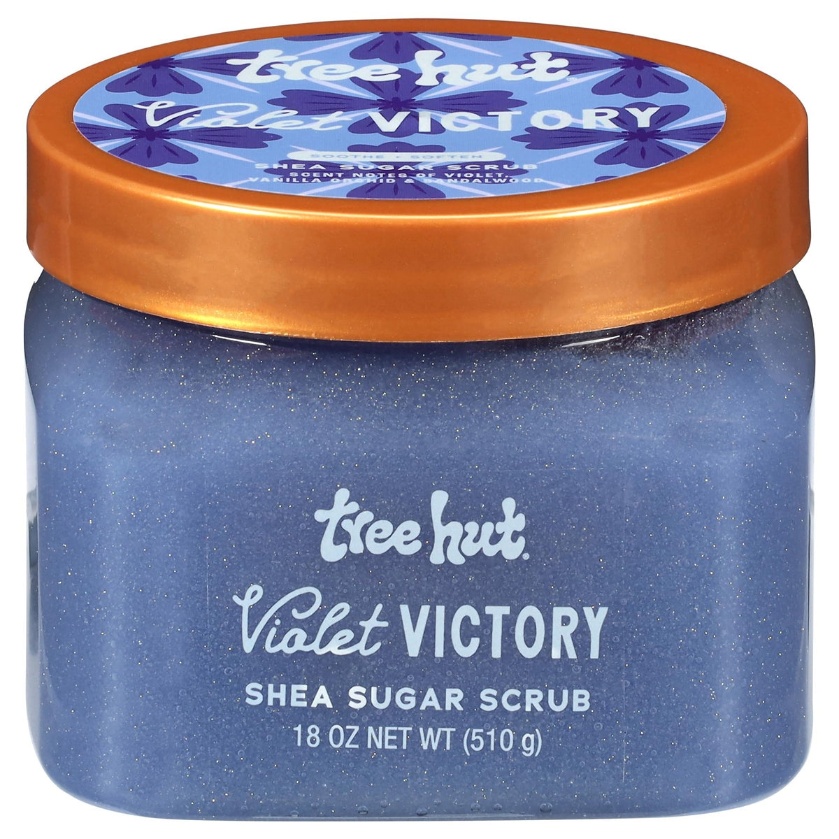Tree Hut Violet Victory Shea Sugar Scrub, Exfoliating, Hydrating & Moisturizing Body Scrub with Shea Butter & Natural Oils, Smooth & Soften Skin, Polishing Exfoliant for Radiant Skin, 18 oz - FENGGESTORE20