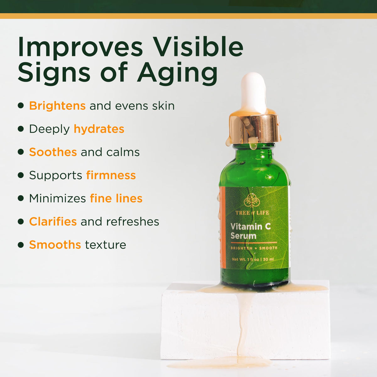 Tree of Life Beauty Vitamin C Skin Care Set, Skin Brightening Face Oil for Dark and Age Spots, Facial Serums - FENGGESTORE20