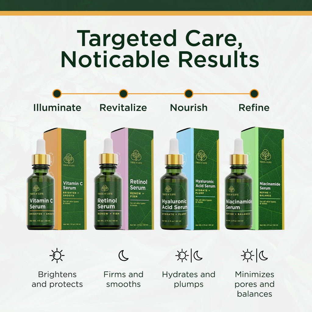 Tree of Life Beauty Vitamin C Skin Care Set, Skin Brightening Face Oil for Dark and Age Spots, Facial Serums - FENGGESTORE20
