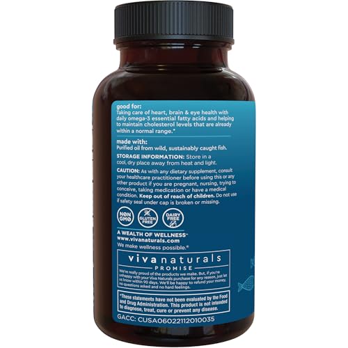 Triple Strength Fish Oil Omega 3 Supplements for Women and Men – 2500 mg High-Potency, Easy-to-Absorb Re-esterified Triglyceride Form, Pescatarian-Friendly DPA Omega 3 EPA DHA Supplement,180 Softgels - FENGGESTORE20