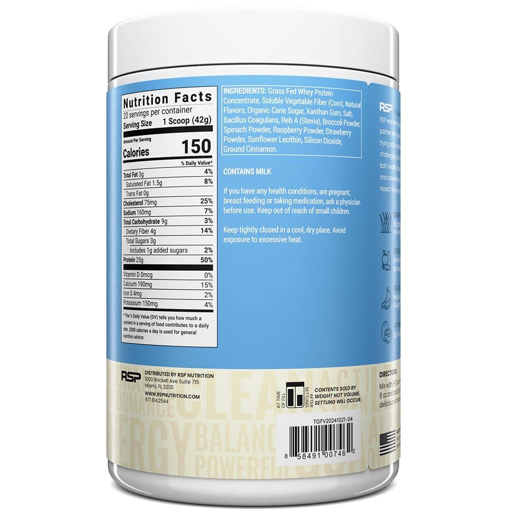 TrueFit High Fiber Protein Powder, Grass-Fed Whey Meal Replacement Shake with Prebiotics, Probiotics, & Organic Superfoods, Keto Friendly, Gluten Free - FENGGESTORE20