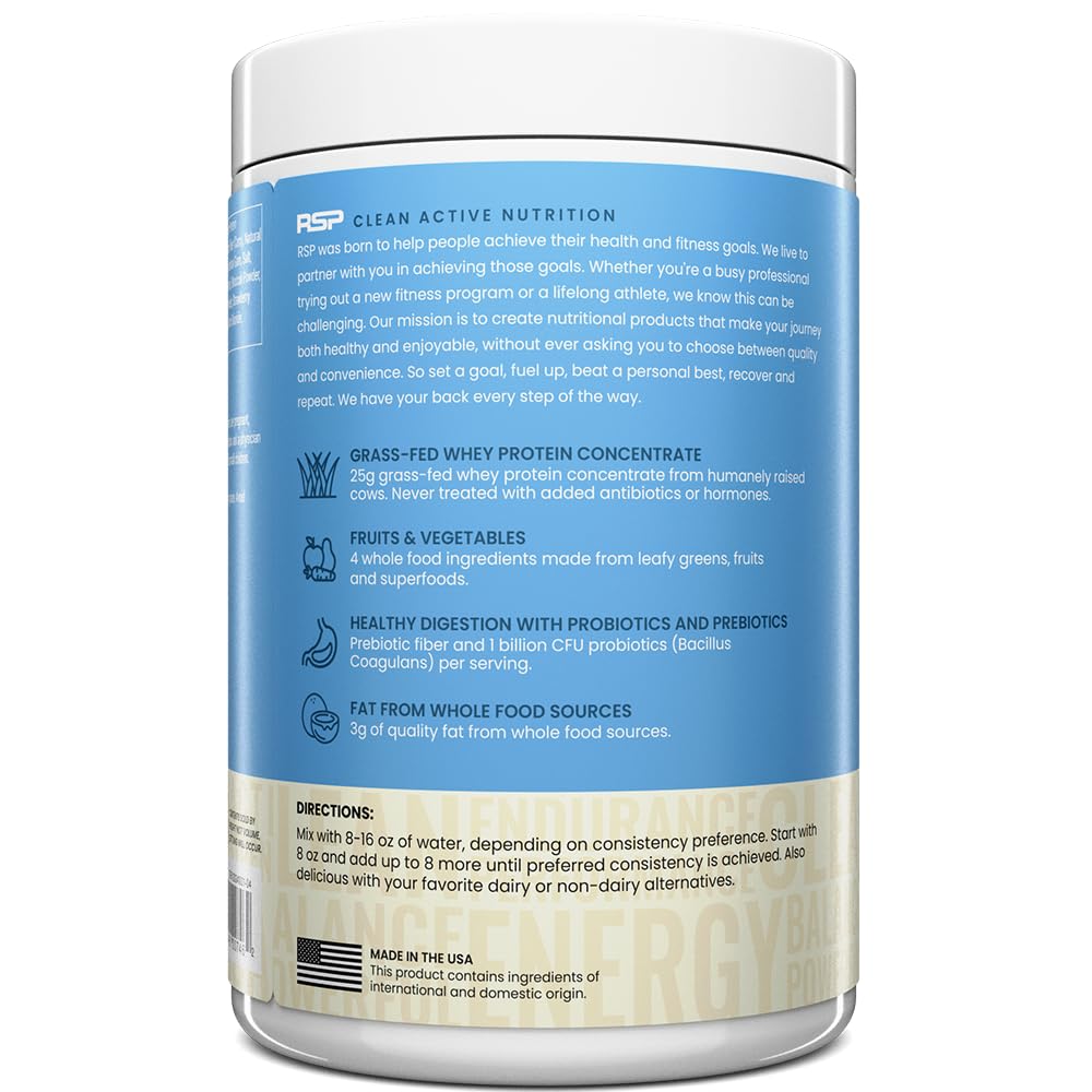 TrueFit High Fiber Protein Powder, Grass-Fed Whey Meal Replacement Shake with Prebiotics, Probiotics, & Organic Superfoods, Keto Friendly, Gluten Free - FENGGESTORE20