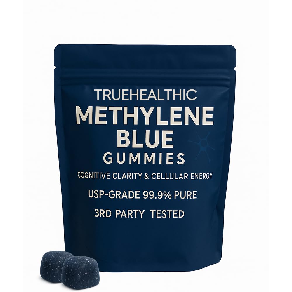 TRUEHEALTHIC Methylene Blue Gummies, for Cognitive Support & Mental Focus, Clean 5mg of Methylene Blue Per Gummy, - FENGGESTORE20