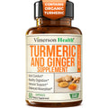 Turmeric and Ginger Supplement with Black Pepper for Joint Support, Digestive & Gut Health - Contains Organic Turmeric with Ginger Root Supplement - FENGGESTORE20