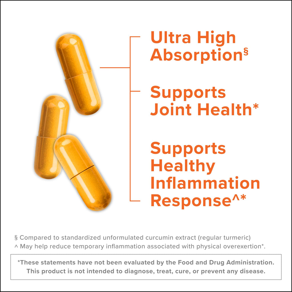 Turmeric Curcumin Capsules, Qunol with Ultra High Absorption 1500mg, Joint Support, Dietary Supplement, Extra Strength, 90 Vegetarian Capsules - FENGGESTORE20