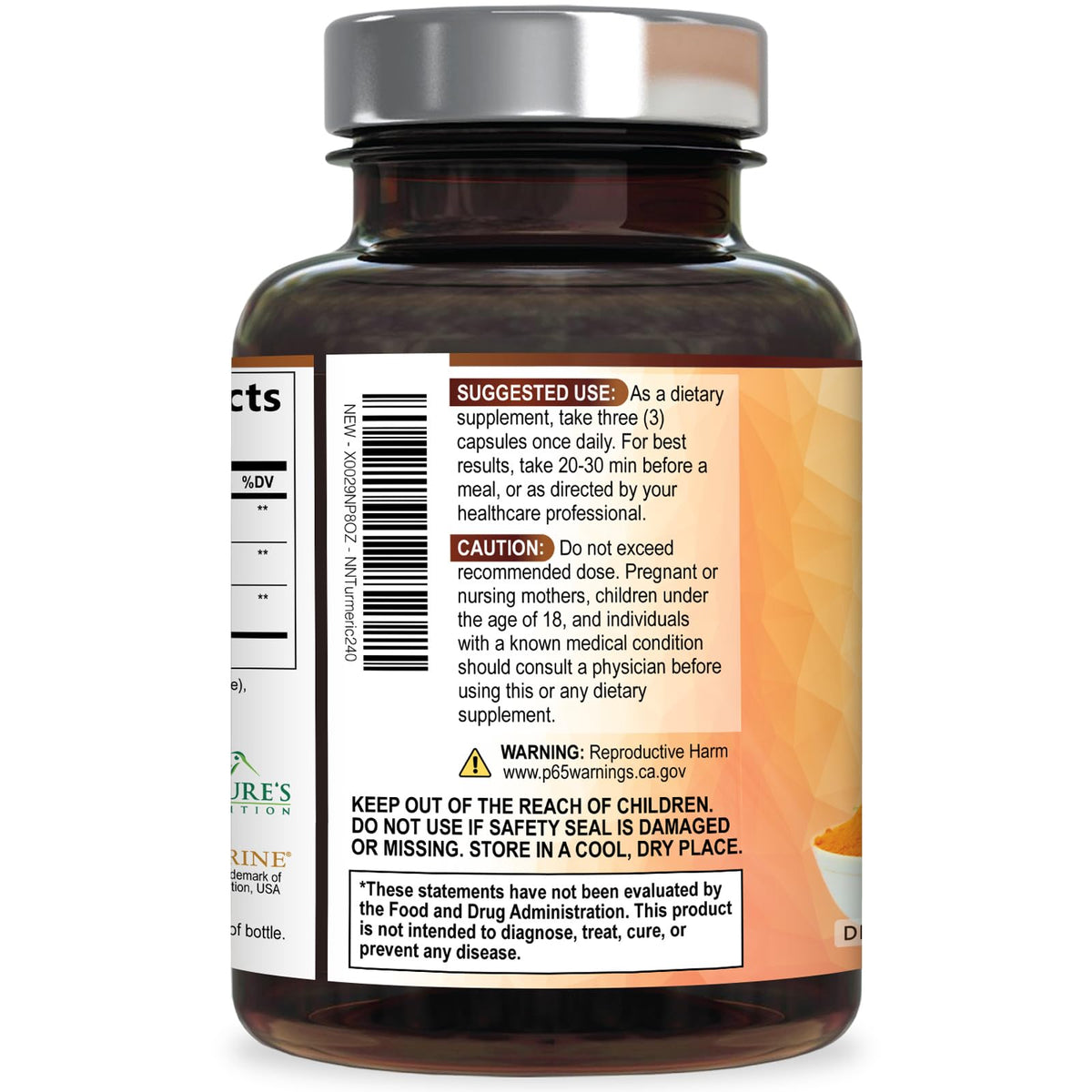 Turmeric Curcumin Supplement - 95% Curcuminoids with Organic Turmeric & BioPerine Black Pepper for Best Absorption - Daily Joint & Immune Health Support - FENGGESTORE20