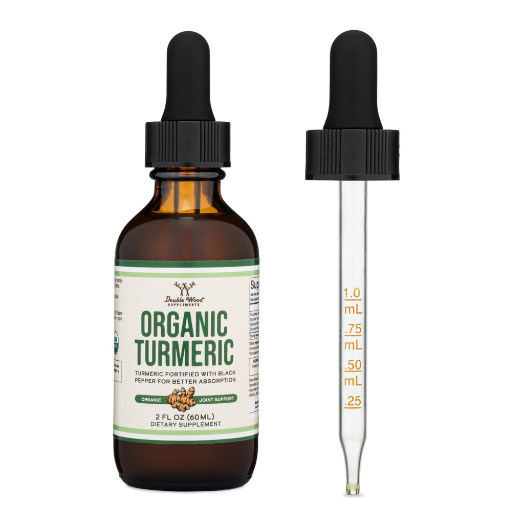 Turmeric Curcumin with Black Pepper Drops - Organic Turmeric Supplement Drops 1,180mg - 2FL OZ, 60 Servings (with Black Pepper Seed, Ginger, Rosemary, and Sage) - FENGGESTORE20
